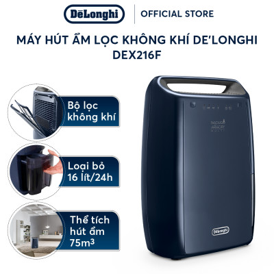 Máy hút ẩm và lọc không khí cho gia đình DeLonghi DEX216F - Hàng chính hãng