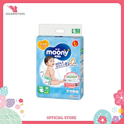 Bỉm dán Moony xanh tiêu chuẩn size M56+8 - 2002