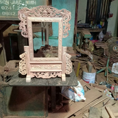 Khung ảnh thờ bằng gỗ hương kt lồng ảnh 25×35cm