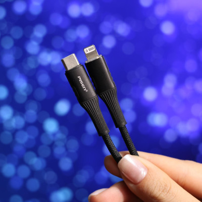 Cáp Sạc Nhanh Thông Minh Tự Ngắt Pisen Pro - Fox Intelligent PowerOff Lightning USB-C 1.2m