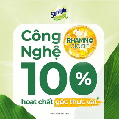 Nước Rửa Chén Sunlight Bio-care Thiên Nhiên 100% Gốc Thực Vật Hương Thiên Nhiên Gừng Túi 3.3KG