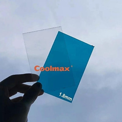 Tấm poly đặc Coolmax 2,4ly, khổ rộng 2,1m - tấm lợp lấy sáng - tấm nhựa trong suốt