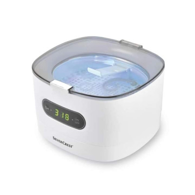 Máy làm sạch đồ trang sức bằng sóng siêu âm Silvercrest UltraSonic SUR 48D5 50W 0.6l model 2024 Hàng chính hãng