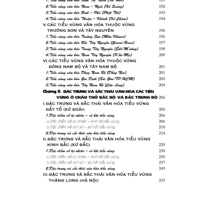 Đặc Trưng Và Sắc Thái Văn Hóa Vùng - Tiểu Vùng Ở Việt Nam