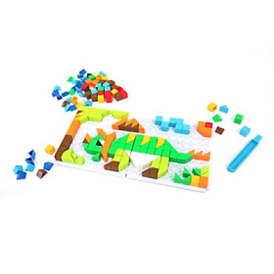 Đồ Chơi Bộ Tranh Xếp Nút TOONYKIDS - Đồ Chơi Thông Minh Cho Bé - JURASSIC PUZZLE TN011 [Tặng Kèm Sticker]