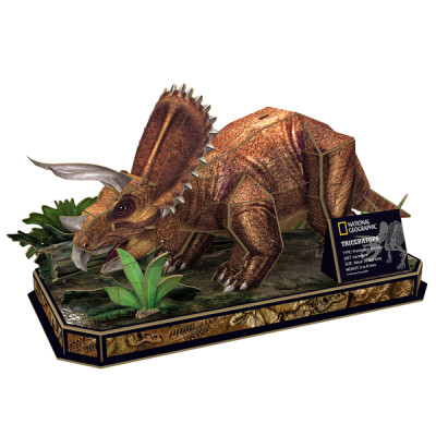 Xếp Hình Puzzles Cubic Fun DS1052H 3D National Geographic: Khủng Long Triceratops - 44 Mảnh Ghép