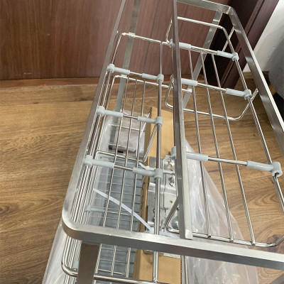 Giá gia vị inox 304 cho tủ bếp bảo hành vĩnh viễn han gỉ 3 tầng để đồ