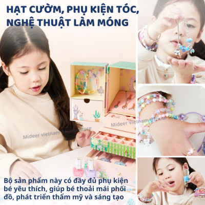 Phụ kiện cho bé gái vòng tay, vòng charm, sơn móng tay Mideer Girls Power Lacing Beads