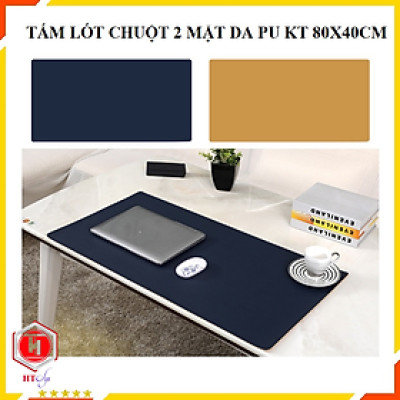 Miếng Lót Chuột Cỡ Lớn, Kích Thước 80x40cm, Da PU Cao Cấp 2 Mặt Tiện Dụng, Tấm Lót Chuột Cỡ Lớn, Tấm Trải Bàn Làm Việc, Hàng Nhập Khẩu