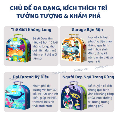 Đồ Chơi Ghép Hình Mideer Vali Gift Box Puzzle, Đồ Chơi Trẻ Em Thông Minh Nhiều Chủ Đề