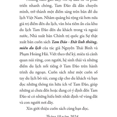 Tam Đảo đất thiêng miền du lịch - bản in 2024