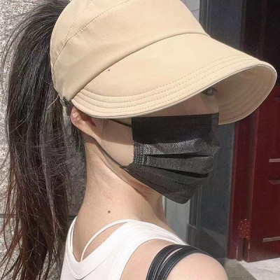 Mũ chống nắng  nửa đầu Hàn Quốc có nút  đeo khẩu trang, nón vành rộng có túi  để khẩu trang , dây  rút điều chỉnh kích thước  giúp chống nắng, chống gió, che nắng phong cách thời trang hiện đại , trẻ trung