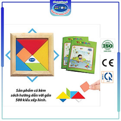 Đồ chơi gỗ Xếp hình Tangram đơn | Winwintoys 60172 | Phát triển tư duy và sự sáng tạo | Đạt tiêu chuẩn CE và TCVN