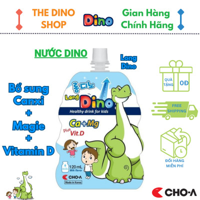 Nước Uống Dinh Dưỡng Vị Sữa Dành Cho Trẻ Em Long Dino Mẫu Mới (10 Gói x 120ml)