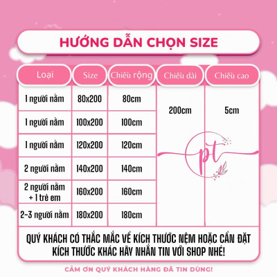 Nệm Bông Ép Cao Cấp Gấp 3 Dày 5cm Đủ Size ( Giao Màu Ngẫu Nhiên )