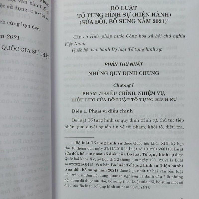 Bộ Luật Tố Tụng Hình Sự (Hiện Hành)