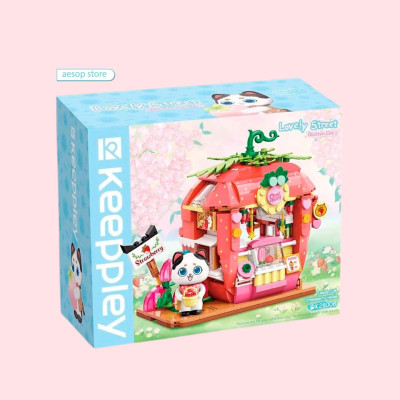 Đồ chơi lắp ráp Mô hình Cửa hàng Dâu Tây Qman K28008