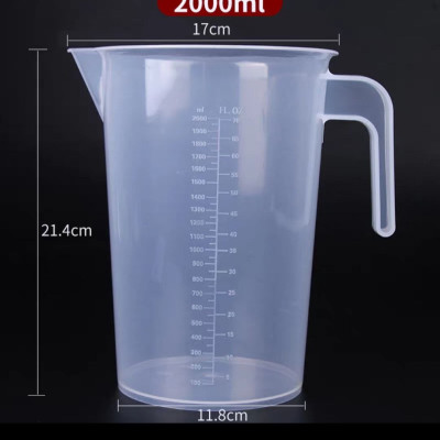 Bộ 2 ca đông có vạch chia 2 lít nhựa dày chịu lực chịu nhiệt.