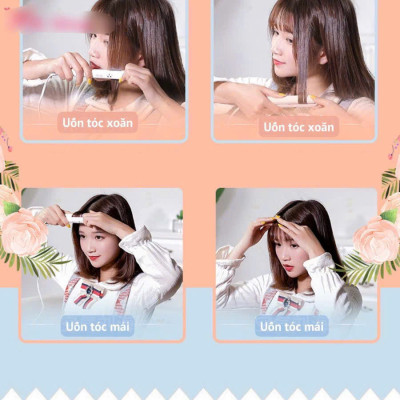 Phụ kiện tóc -Dụng cụ dập tóc   mini có hộp ,  nhiều chức năng , nhỏ gọn tiện lợi khi đi du lịch 