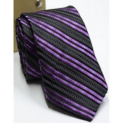 Cà Vạt Nam Titishop CVN065 (145 x 6 cm) - Tím Phối Đen