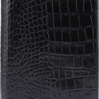 Bộ Ví & Thắt Lưng Nam Vân Cá Sấu Huy Hoàng HT2120-HT4114 (23 x 11,5 cm) - Đen