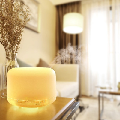 Máy Phun Sương, Tạo Độ Ẩm 500ML Có Đèn Led 7 Chế Độ Màu