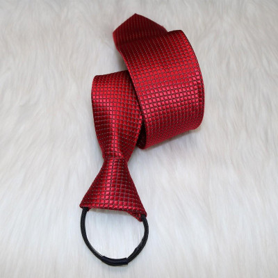 Cà Vạt Nam Đỏ KING Thắt Sẵn, Bản Nhỏ 6cm ( C018 )