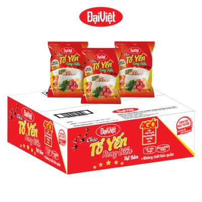 (Combo 10 gói) - Cháo Tổ Yến Cá Hồi Rong Biển Đại Việt - Gói 50Gr