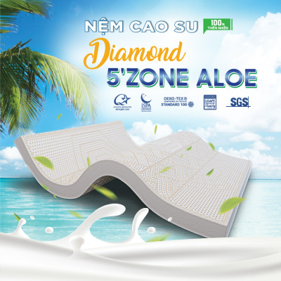 Nệm Cao Su Kim Cương 5 ZONE ALOE