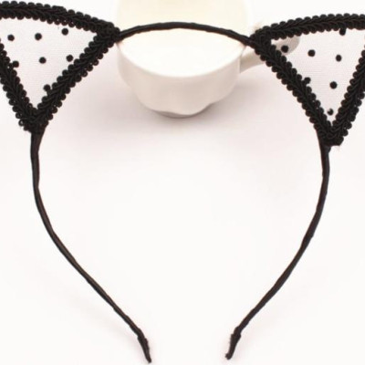 Cài tóc kiểu tai mèo chấm bi