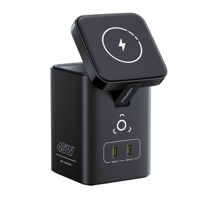 Bộ Sạc Nhanh 4 Trong 1 Pisen Desktop Magstation 45W
