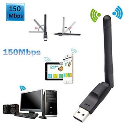 USB WIFI - Wireless Apdater IEEE802.11 b/g/n 150Mbps giúp máy tính bàn laptop có thể kết nối wifi không dây - miếng lót chuột