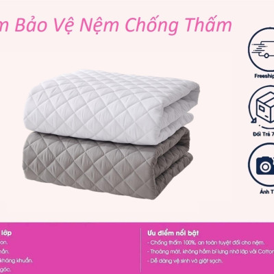 TẤM LÓT BẢO VỆ NỆM HÀNG KHÁCH SẠN CAO CẤP 1M/1M2/1M4/1M6/1M8/2M/2M2