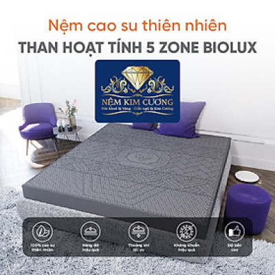 Nệm Cao Su Kim Cương 5Zone Than Hoạt Tính BIOLUX
