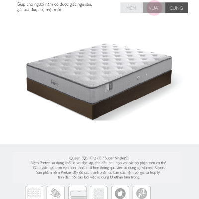 Nệm Prezel 1.8m Jang In 1301500001-01