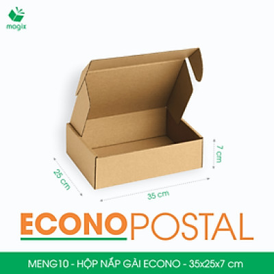 MENG10 - 35x25x7 cm - 20 Hộp carton nắp gài đóng hàng giá rẻ, hộp gói hàng, hộp quà thời trang
