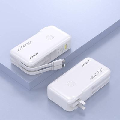 Sạc Dự Phòng Pisen Quick - High Power Box 22.5W 10000mAh - Màu Trắng