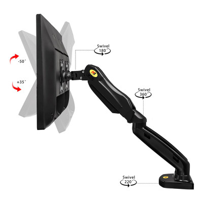 Giá Treo 2 Màn Hình Để Bàn F160 (17-27 inch) - Hàng Nhập Khẩu