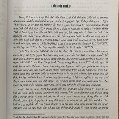 Bình luận khoa học Luật Đất đai năm 2024