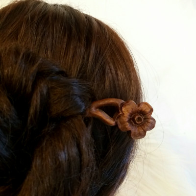 TRÂM CÀI TÓC GỖ HOA MAI ( 1 HOA )