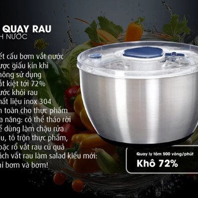 Rổ quay rau tách nước iMat - Hàng chính hãng