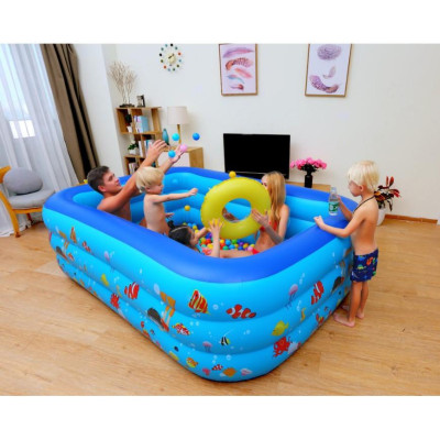  Bể Bơi Phao 2M1 3 tầng hàng Cao cấp (Tặng bộ miếng vá + h.d sử dụng)