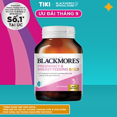 Vitamin Tổng Hợp Cho Bà Bầu và Mẹ Cho Con Bú Blackmores Pregnancy & Breast-Feeding Gold Lọ 60 Viên