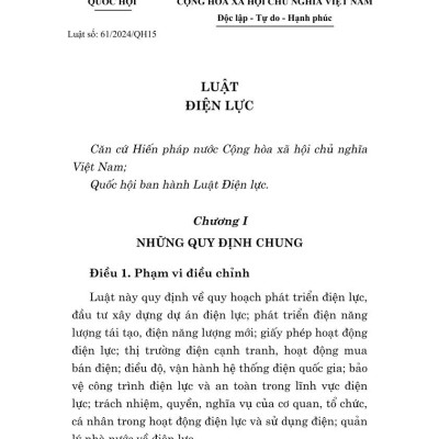 Luật Điện lực năm 2024