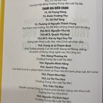 Sách - Phòng, Chống Tội Phạm Trong Lĩnh Vực Công Nghệ Cao