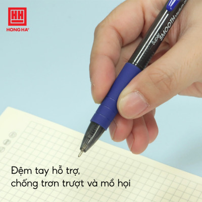 Hộp 12 Bút Semi Gel 0.7mm nét viết êm trơn, nét mực liên tục, Hồng Hà (2600)