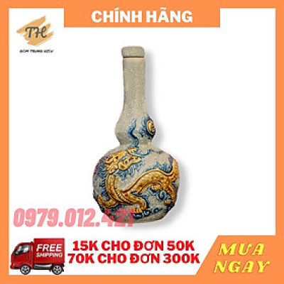 Nậm thờ Bát Tràng men rạn đắp nổi