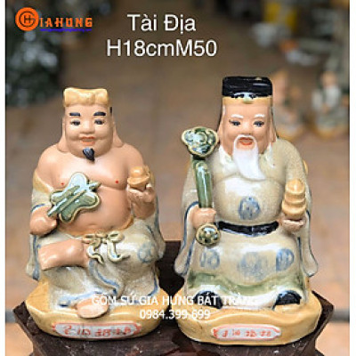 Tượng thần tài thổ địa gốm sứ bát tràng