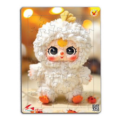 Xếp hình A4 -30 mảnh ghép Tia Sáng: 030-175 - Baby three - chim non tặng tranh tô màu