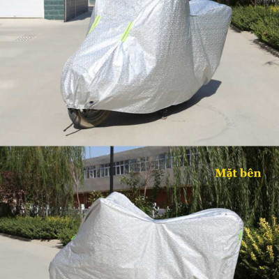 Bạt Phủ Áo Trùm Xe Máy Vải Dù Che Mưa Nắng Thời Tiết Khắc Nghiệt Loại Lớn Cho Dòng Xe Tay Ga - Xe Số Thông Dụng MINIIN